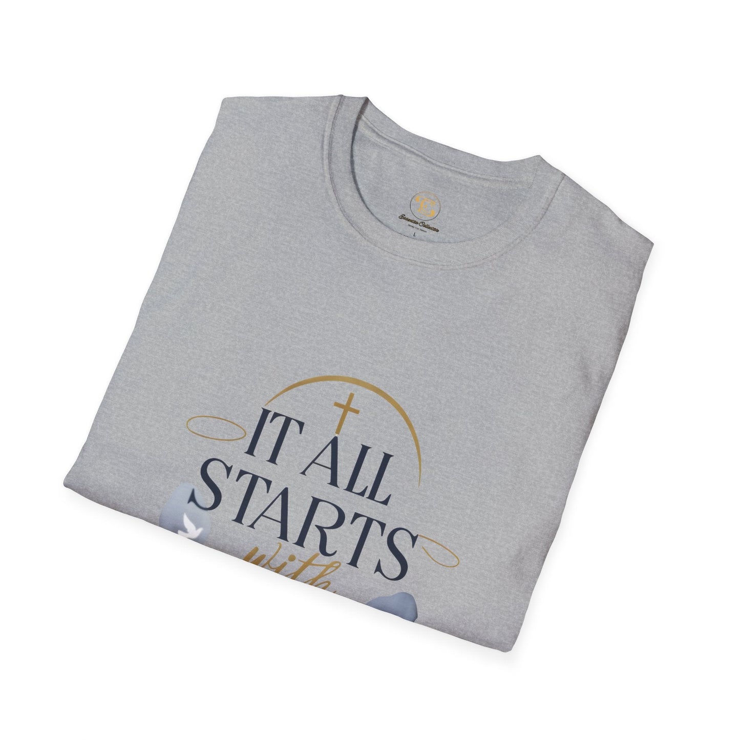 Prayer Starts With Unisex Softstyle T-Shirt - Essentia Collective Shop