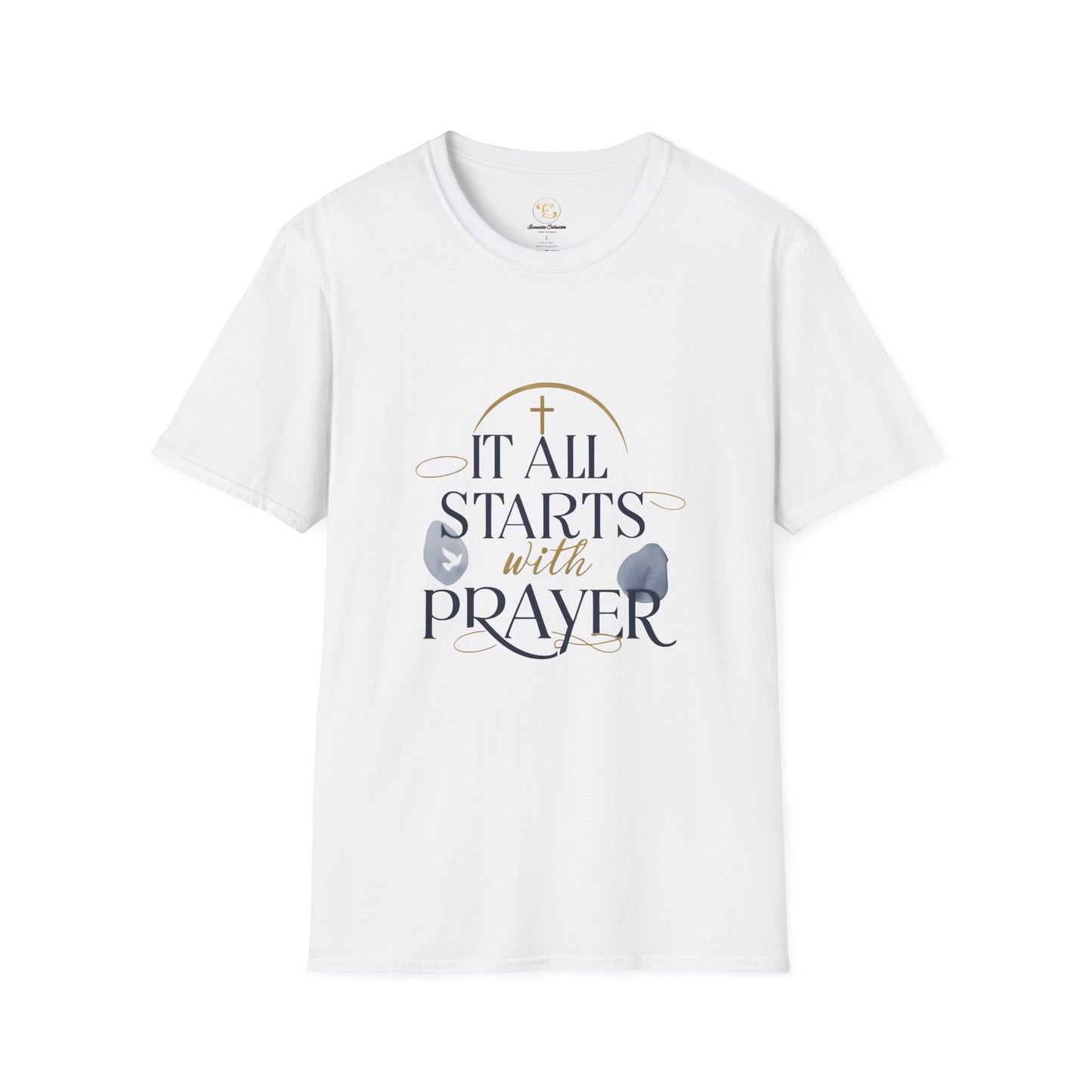 Prayer Starts With Unisex Softstyle T-Shirt - Essentia Collective Shop