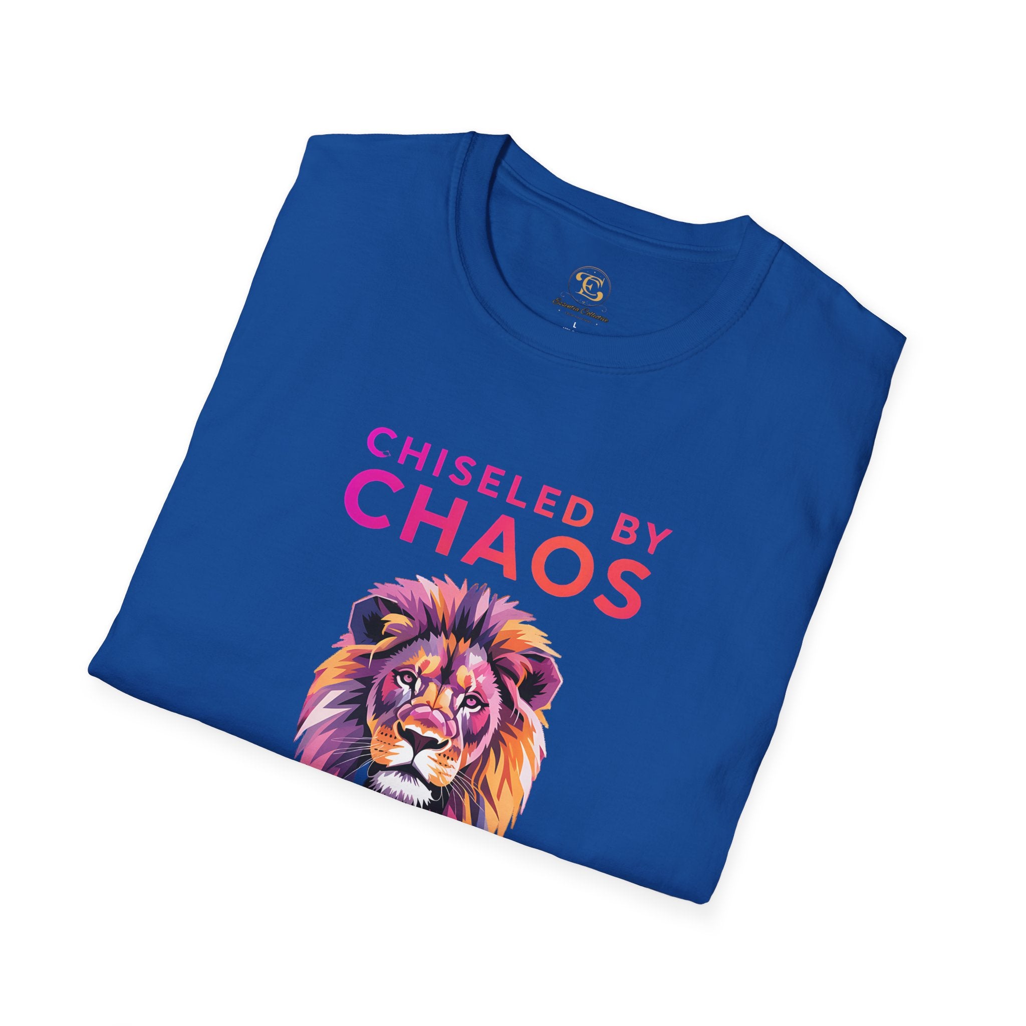 Lion Graphic T-Shirt — "Chiseled by Chaos, Polished by Purpose" Inspirational Tee