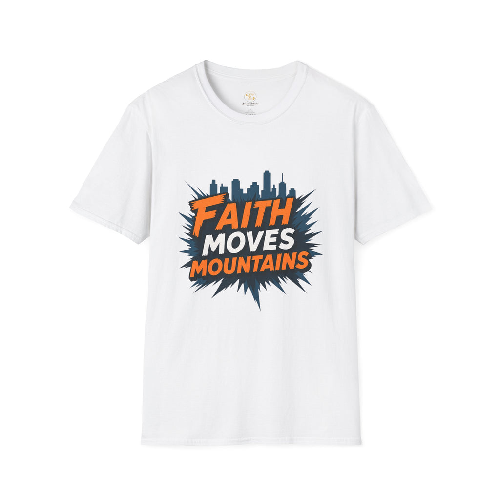 Faith Moves Mountains T-Shirt — Inspirational Christian Graphic Tee