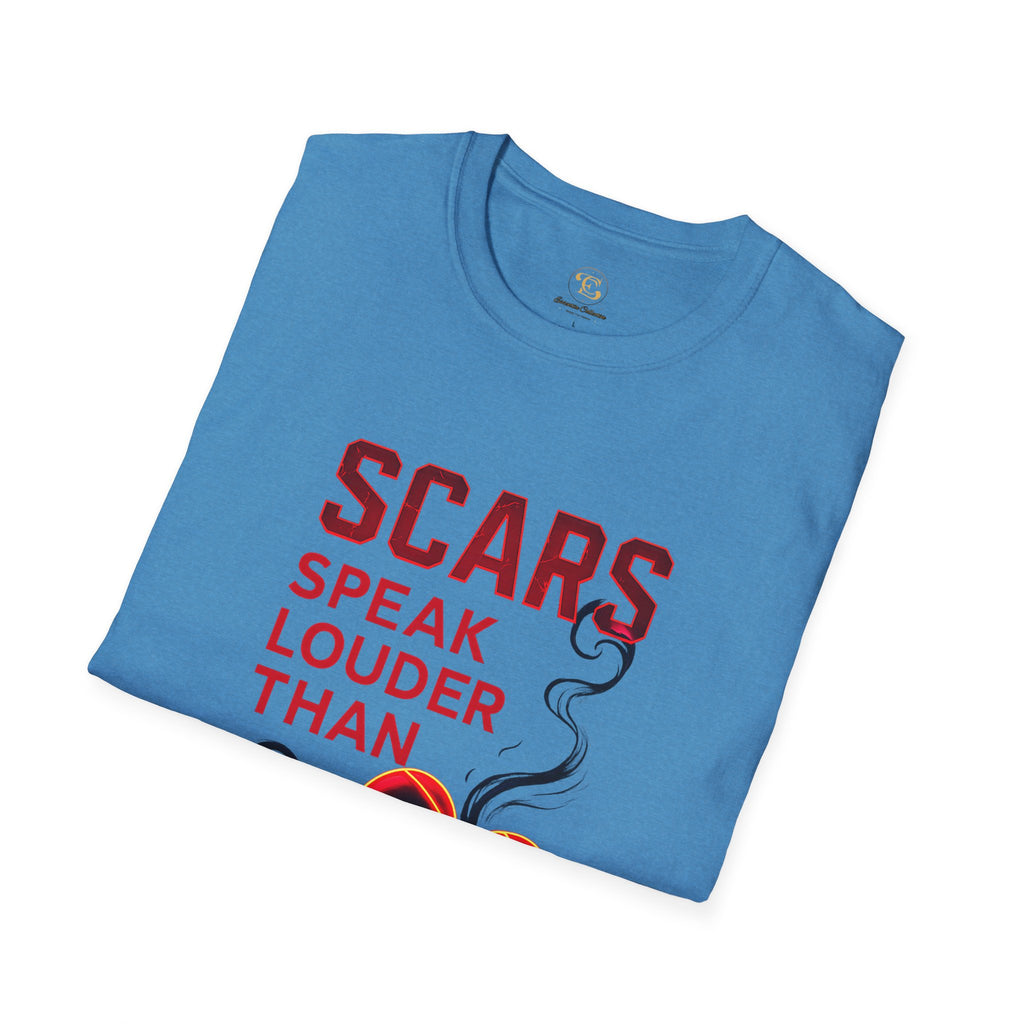 Scars Speak Louder Than Fear T-Shirt — Survivor Empowerment Graphic Tee