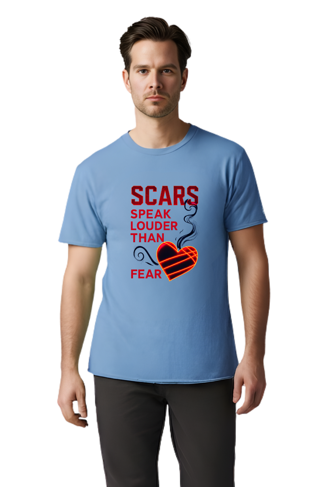 Scars Speak Louder Than Fear T-Shirt — Survivor Empowerment Graphic Tee