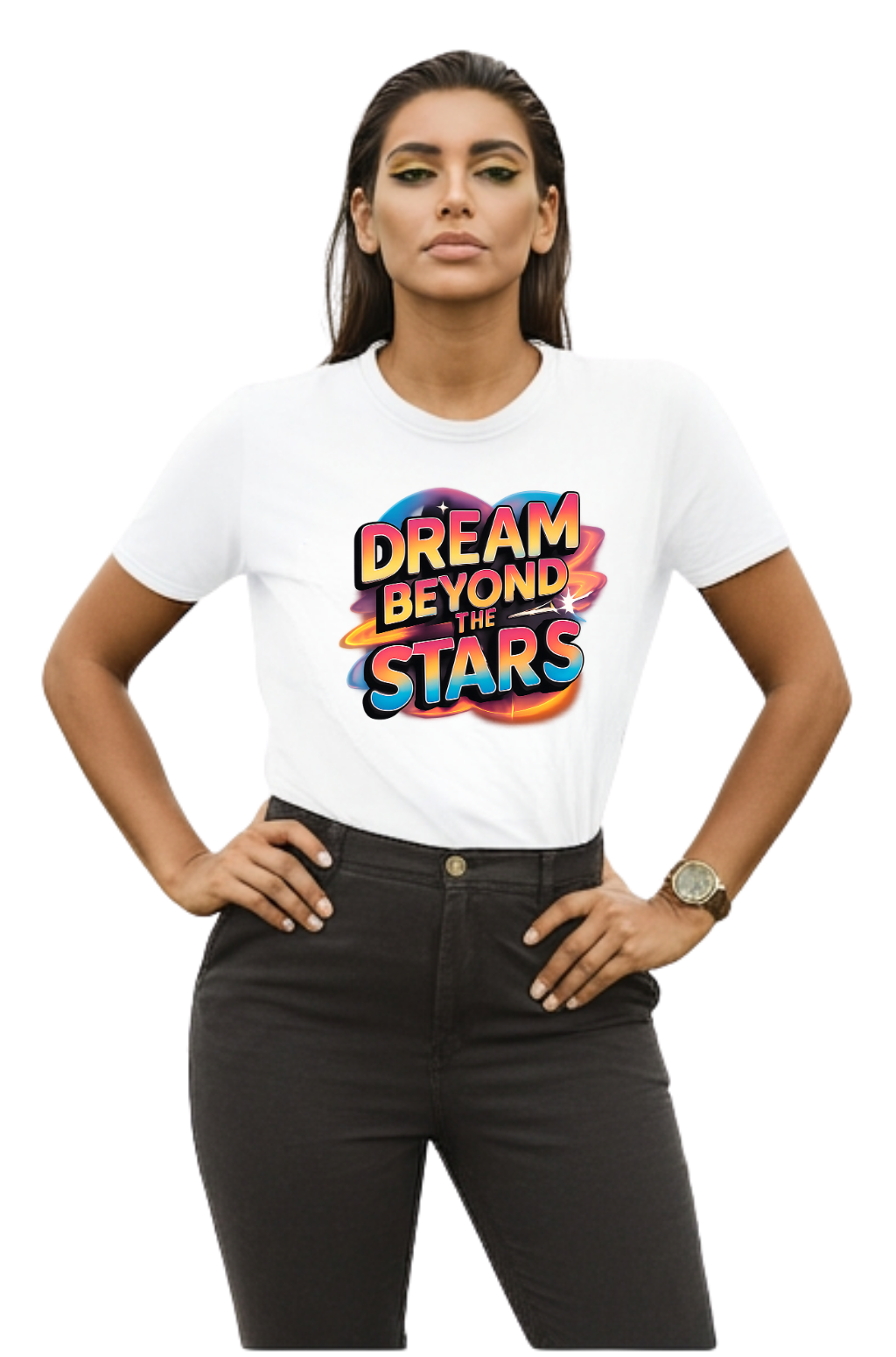 Dream Beyond the Stars T-Shirt — Retro Space Graphic Tee