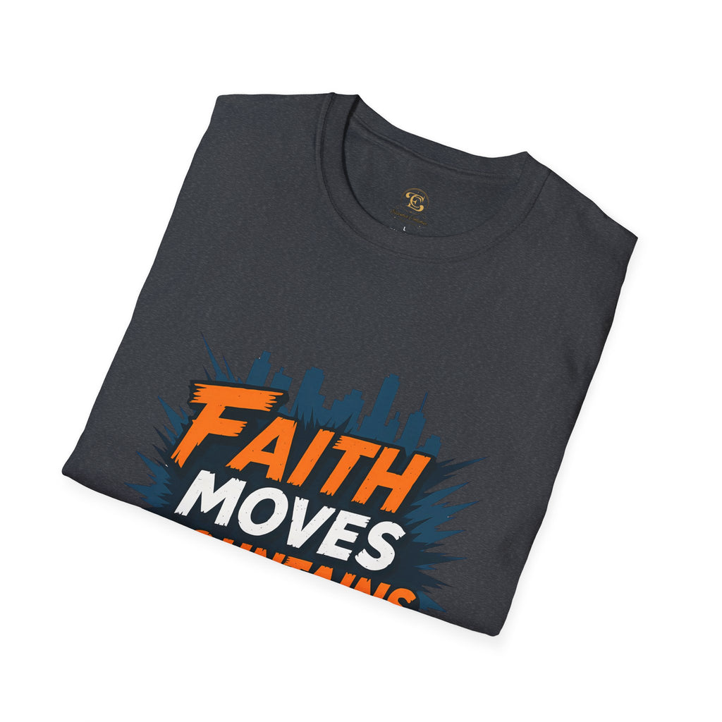 Faith Moves Mountains T-Shirt — Inspirational Christian Graphic Tee