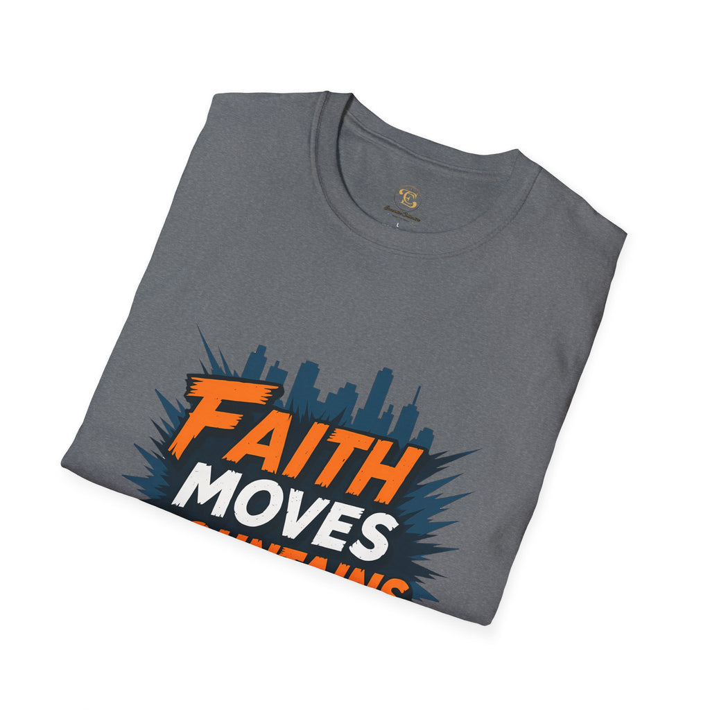 Faith Moves Mountains T-Shirt — Inspirational Christian Graphic Tee