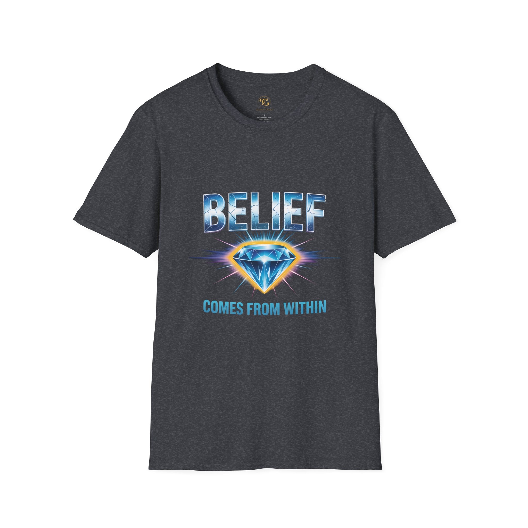Belief Comes From Within T-Shirt — Inspirational Diamond Graphic Tee