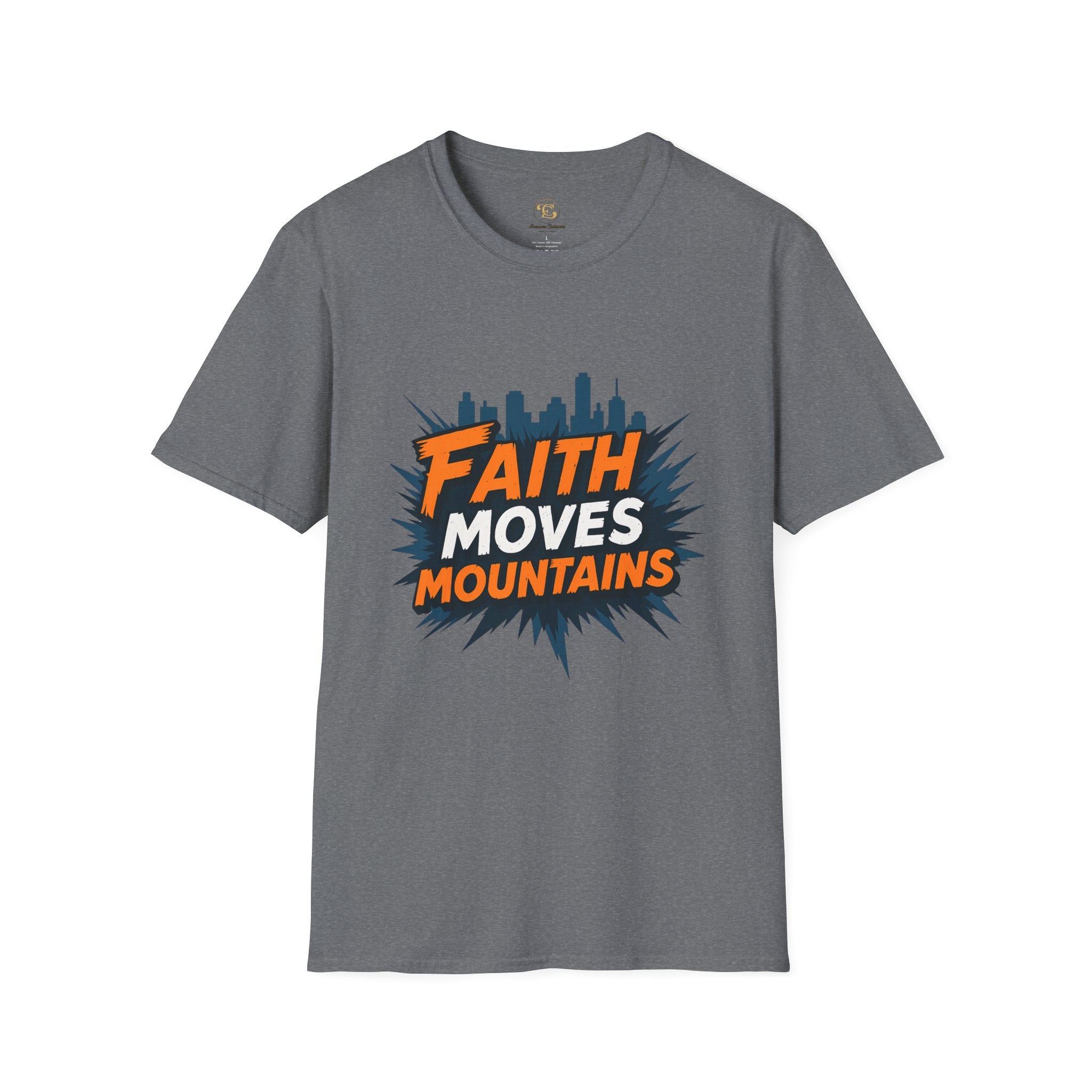 Faith Moves Mountains T-Shirt — Inspirational Christian Graphic Tee