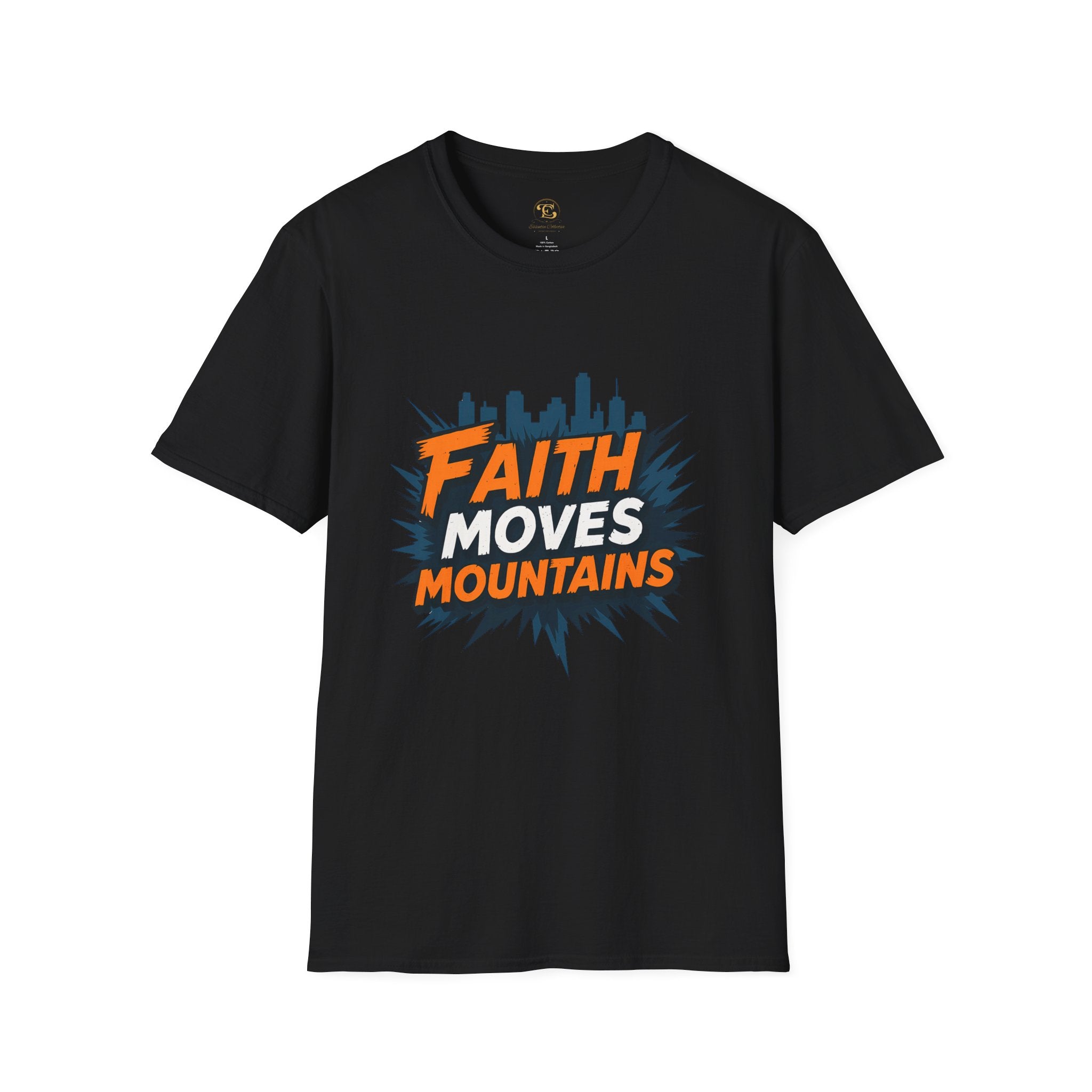 Faith Moves Mountains T-Shirt — Inspirational Christian Graphic Tee
