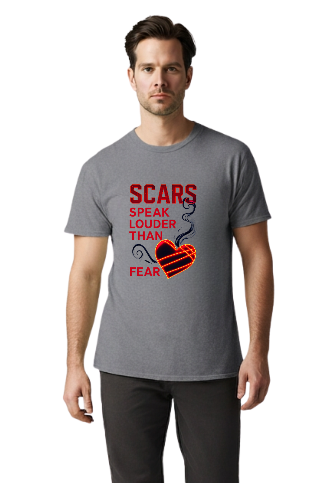 Scars Speak Louder Than Fear T-Shirt — Survivor Empowerment Graphic Tee