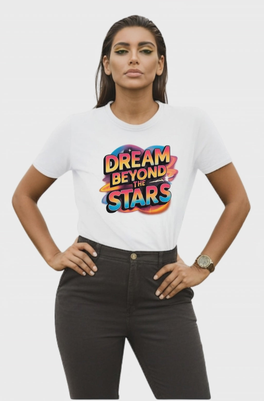 Dream Beyond the Stars T-Shirt — Retro Space Graphic Tee