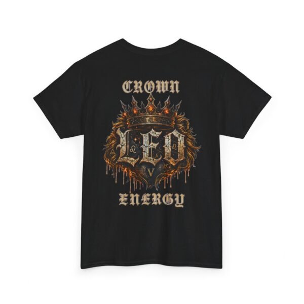 Leo Crown Energy T-Shirt | Bold Gothic Zodiac Streetwear