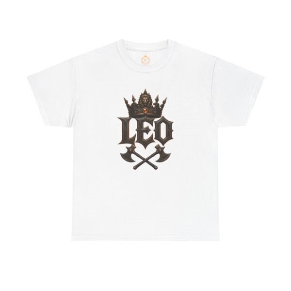 Leo Crown Energy T-Shirt | Bold Gothic Zodiac Streetwear