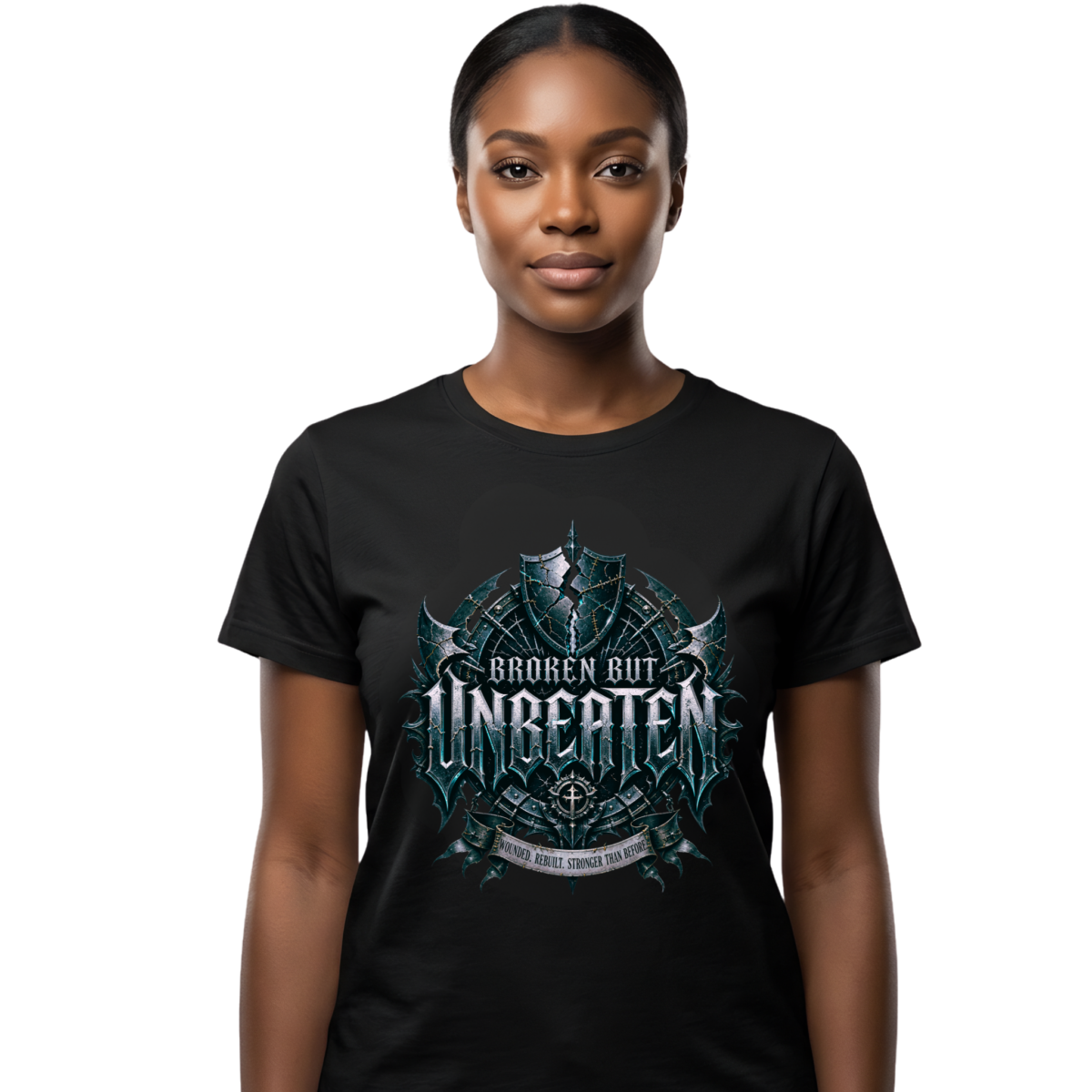 Broken But Unbeaten Gothic Graphic T-Shirt