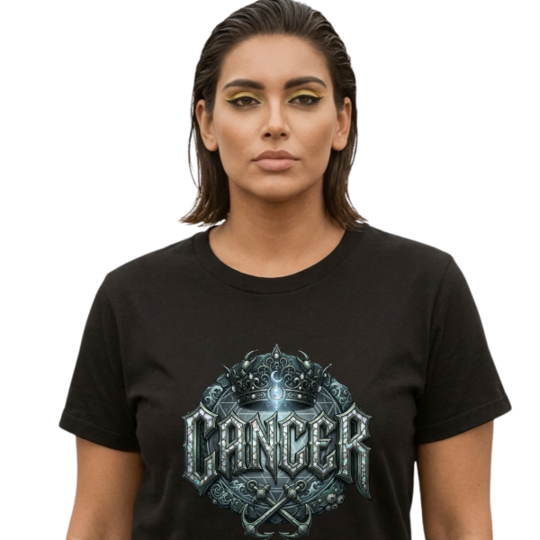 Cancer Crown Graphic Streetwear T-Shirt