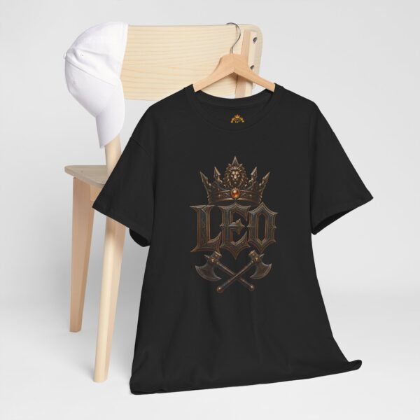 Leo Crown Energy T-Shirt | Bold Gothic Zodiac Streetwear