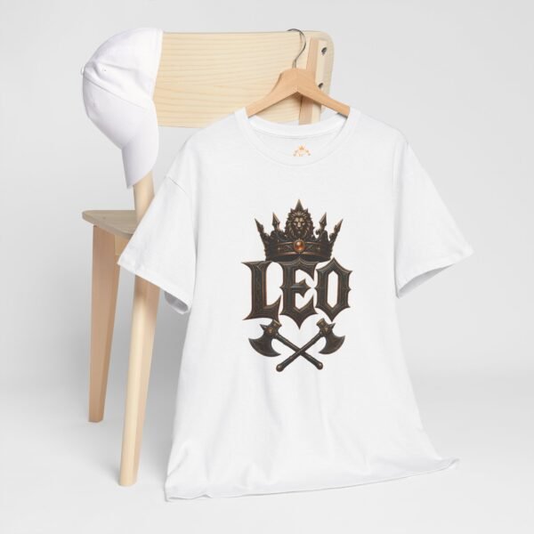 Leo Crown Energy T-Shirt | Bold Gothic Zodiac Streetwear