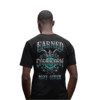 Model wearing Capricorn Earned Not Given gothic streetwear T-shirt