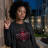 Scorpio Crown Graphic Streetwear Black T-Shirt Model wearing the premium black Zodiac aesthetics streetwear t-shirt featuring a detailed Scorpio crown graphic design from Essentia Collective.