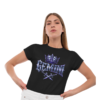 Gemini Split Not Shallow Tee front gothic zodiac design