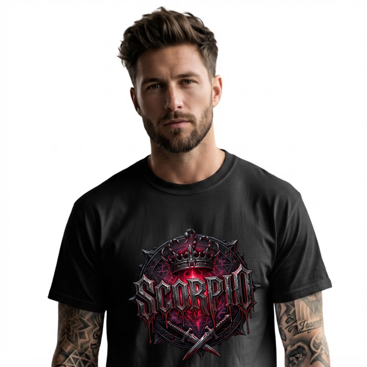 Scorpio Crown Graphic Streetwear T-Shirt
