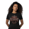 Model wearing Scorpio Sting Once Haunt Forever front gothic streetwear T-shirt