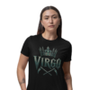 Model wearing Virgo Flawless by Design T-Shirt front gothic zodiac design