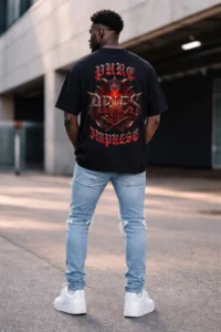 Aries Pure Impulse black t-shirt back graphic