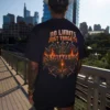 Sagittarius “No Limits, Just Targets” T-Shirt black_woman_urban_bridge