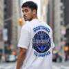 Aquarius Destined to Inspire white T-Shirt oversized back graphic