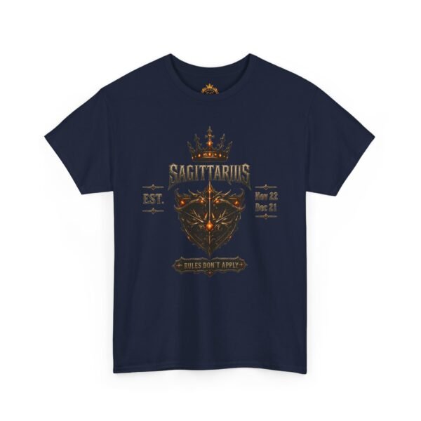 Sagittarius “Rules Don't Apply” Gothic Zodiac Crest T-Shirt