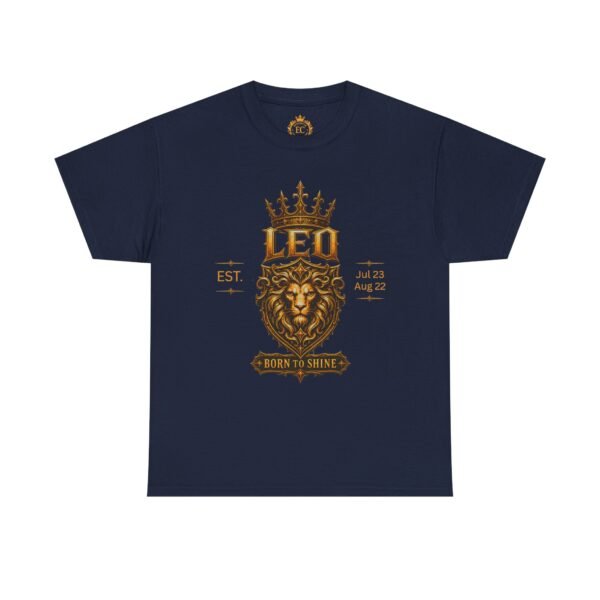 Leo “Born to Shine” Gothic Zodiac Crest T-Shirt