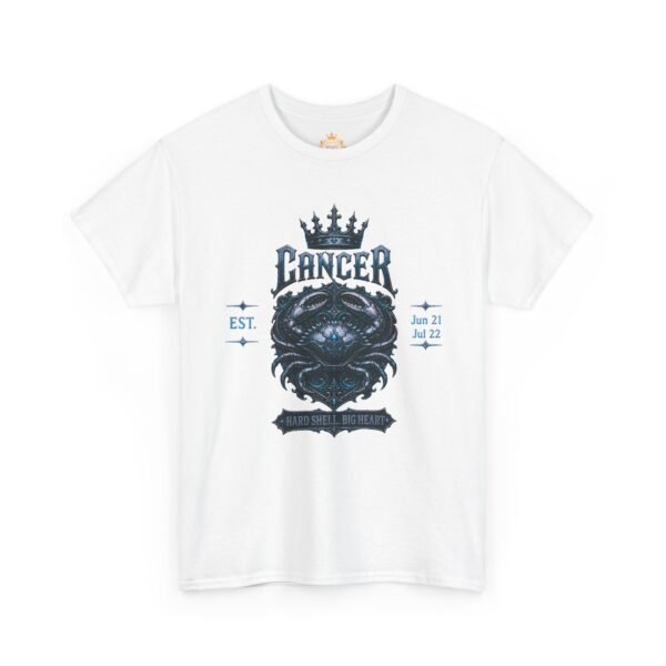 Cancer “Hard Shell, Big Heart” Gothic Zodiac Crest T-Shirt