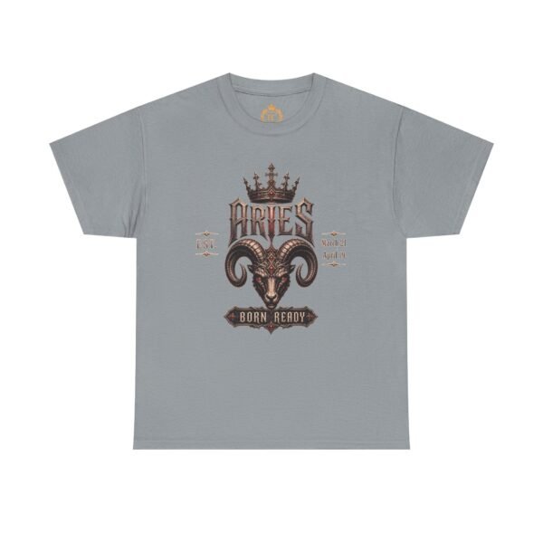 Aries “Born Ready” Gothic Zodiac Crest T-Shirt