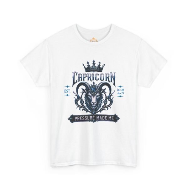 15475901007120357377_2048.jpeg Capricorn “Pressure Made Me” Gothic Zodiac Crest T-Shirt