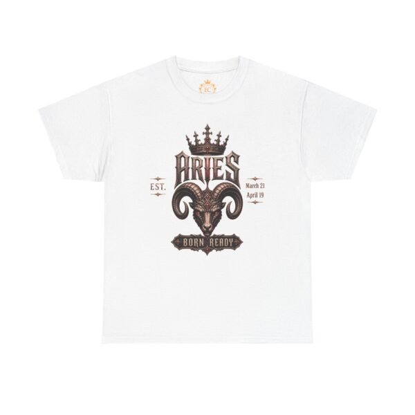 Aries “Born Ready” Gothic Zodiac Crest T-Shirt