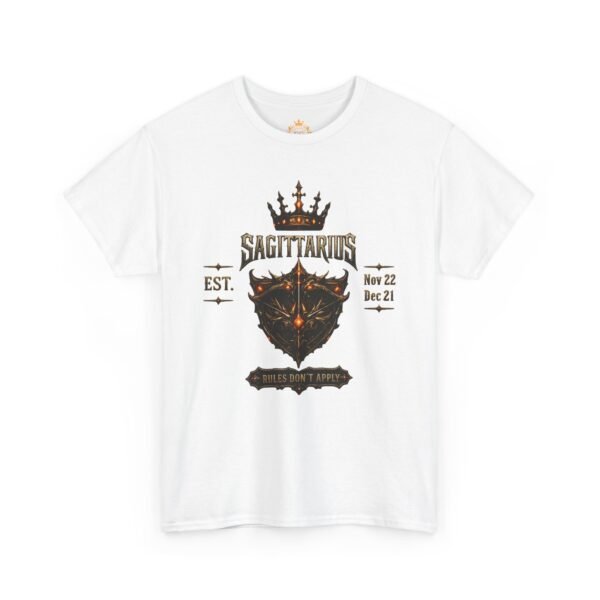 Sagittarius “Rules Don't Apply” Gothic Zodiac Crest T-Shirt