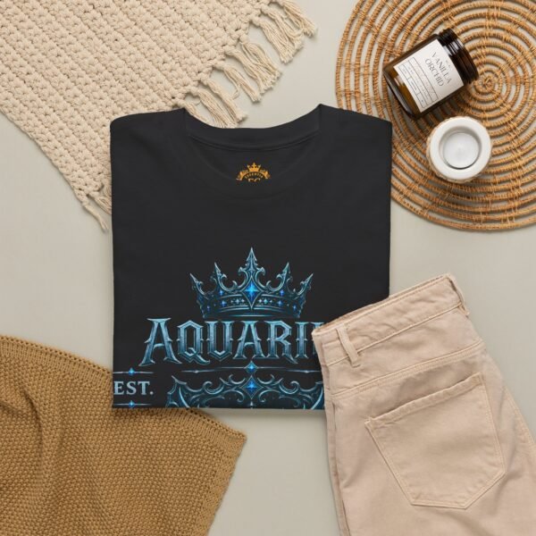 Aquarius “Unapologetically Unique” Gothic Zodiac Crest T-Shirt