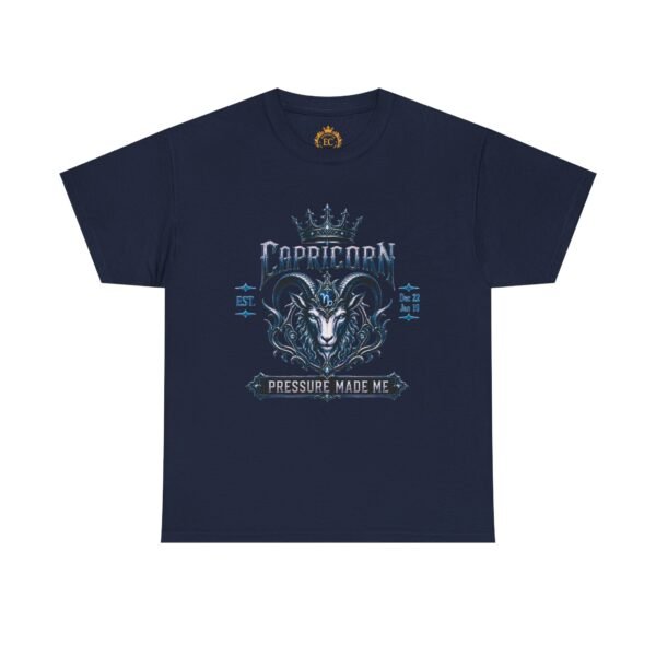 18284722684961203035_2048.jpeg Capricorn “Pressure Made Me” Gothic Zodiac Crest T-Shirt