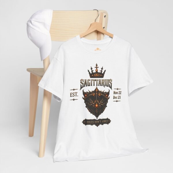 Sagittarius “Rules Don't Apply” Gothic Zodiac Crest T-Shirt