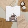 Aries “Born Ready” Gothic Zodiac Crest T-Shirt