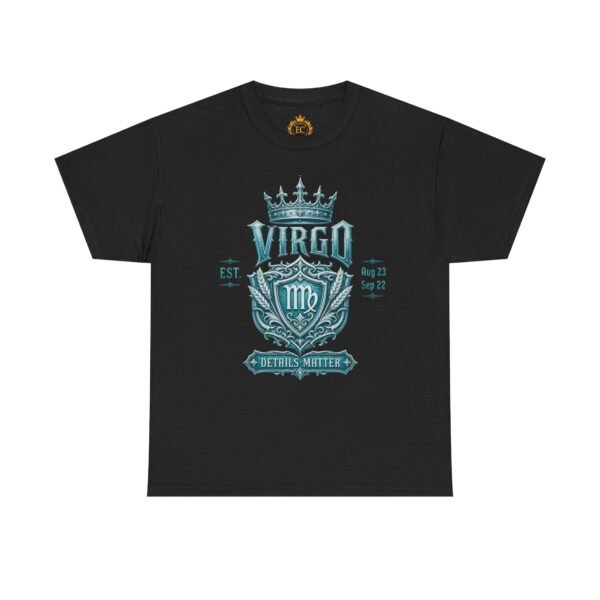 Virgo “Details Matter”Gothic Crest T-Shirt