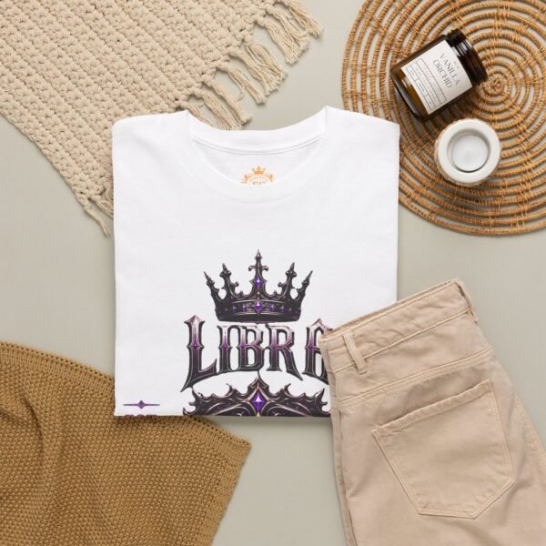 3169276848133643401_2048.jpeg Libra “Born to Balance” Gothic Zodiac Crest T-Shirt