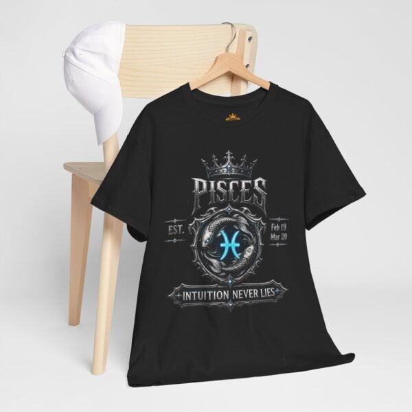 316950358683872160_2048.jpeg Pisces “Intuition Never Lies” Gothic Zodiac Crest T-Shirt