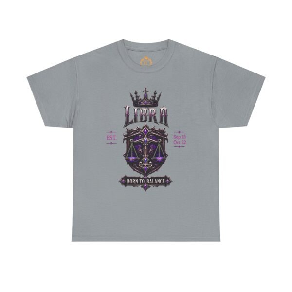 3605174633370107762_2048.jpeg Libra “Born to Balance” Gothic Zodiac Crest T-Shirt