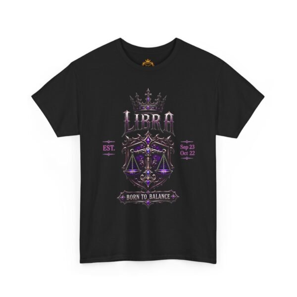 460723040477755967_2048.jpeg Libra “Born to Balance” Gothic Zodiac Crest T-Shirt