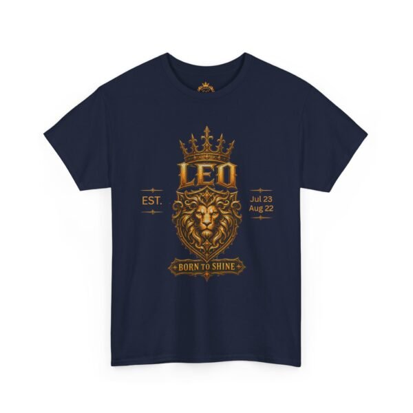 Leo “Born to Shine” Gothic Zodiac Crest T-Shirt