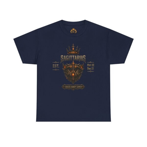 Sagittarius “Rules Don't Apply” Gothic Zodiac Crest T-Shirt