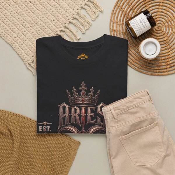 Aries “Born Ready” Gothic Zodiac Crest T-Shirt