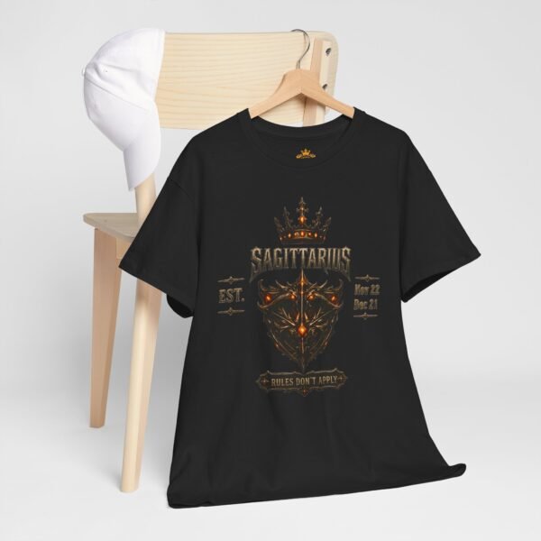 Sagittarius “Rules Don't Apply” Gothic Zodiac Crest T-Shirt