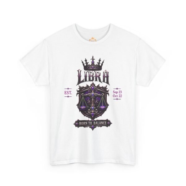 9377595099556449860_2048.jpeg Libra “Born to Balance” Gothic Zodiac Crest T-Shirt